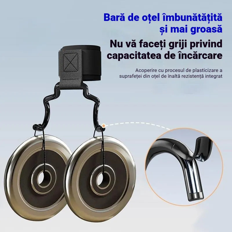 Set od 2 fitness kuke za bodybuilding i dizanje utega, proširena potpora 125 mm, protuklizne trake za zglobove, nosivost 250 kg za zgibove i mrtvo dizanje