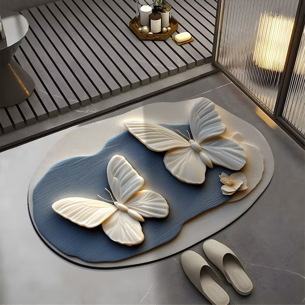 🔥【50% OFF】🔥HLUBOKÁ SLEVA💕[30*40cm+ 40*60cm]Savá protiskluzová podložka s realistickým 3D vzorem -