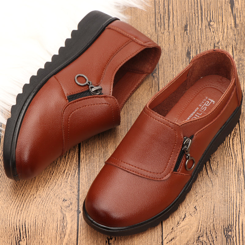 🔖【35-41】 Pohodlné kožené boty, měkká podrážka, protiskluzové, odolné proti opotřebení, zaručená kvalita