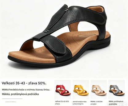 🎇【Zľava 46%】👡 Dámske sandále na platforme z mäkkej hovädzej kože - pohodlné aj pri dlhodobom nosení