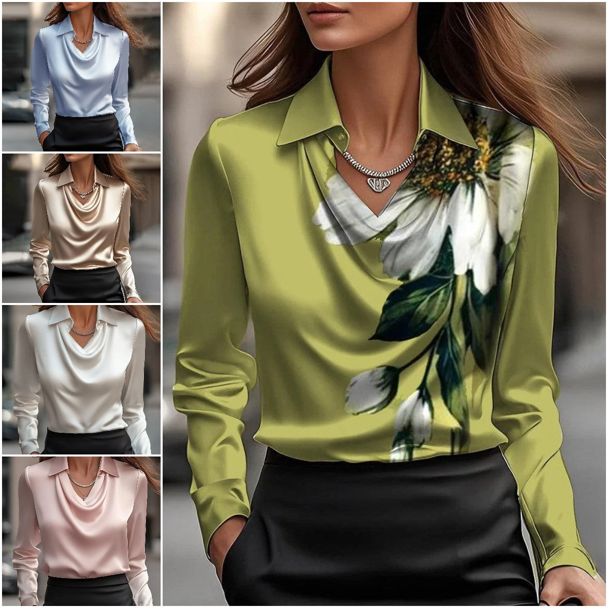 🔥✨ Módní hedvábná košile 2025 pro elegantní vzhled – hladká tkanina, moderní střih a perfektní volba pro každý den!