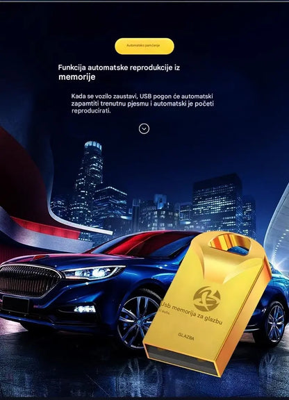 🔥🔥【32 GB】Visokokvalitetni USB flash pogon za glazbu u automobilu【2500 popularnih pjesama + 100 videa】