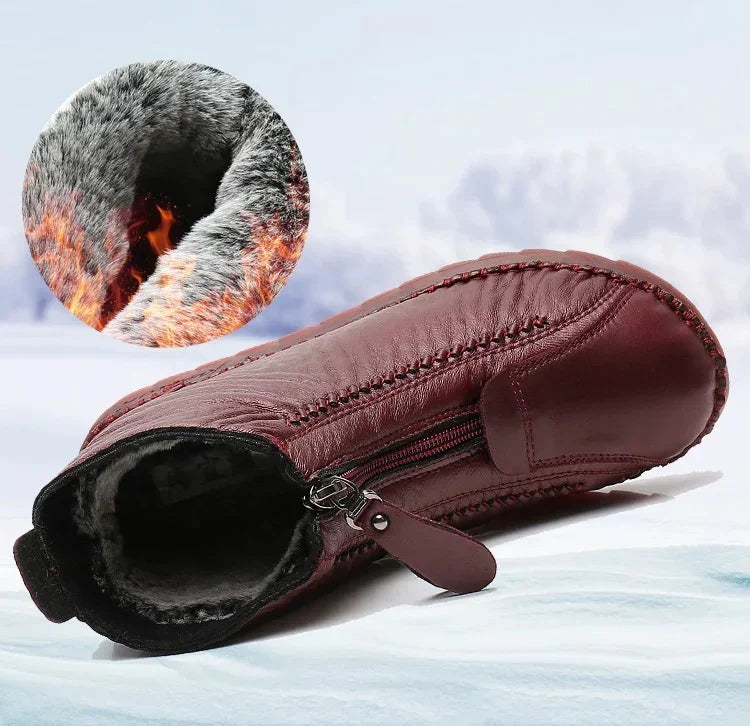 👢✨【35-41】Novinka 50% sleva, ručně vyrobené italské dámské kotníkové boty z pravé kůže, protiskluzové a teplé