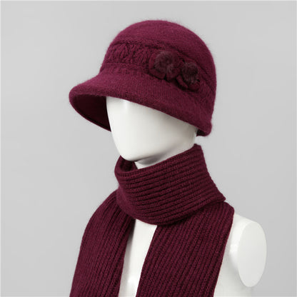 🧶Kapa + šal🧶 Topel zimski spremljevalec: topla pletena volnena kapa
