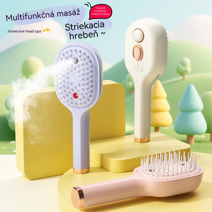 💖💨Češalj s funkcijom prskanja jednim gumbom koji učinkovito sprječava zapetljavanje kose.