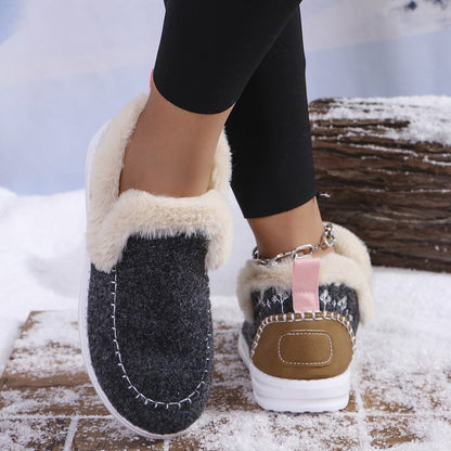 【36-43】2024 Nowe krótkie buty damskie z podszewką z pluszu 3767925