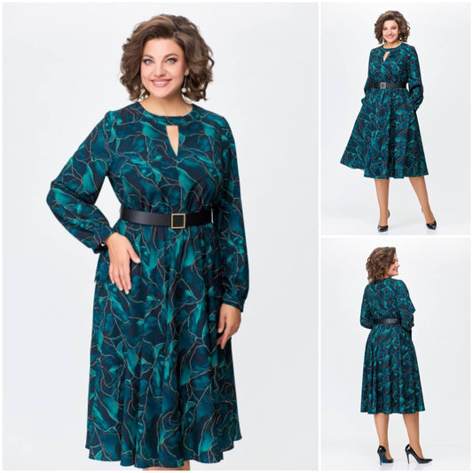 💖【S-5XL】🍁Wysokiej jakości stylowa sukienka na jesień i zimę w nowym stylu 3858774