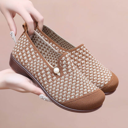 【🔥Wyprzedaż -50%】【Rozmiary 35-41】Nowe w 2025 roku damskie płaskie buty z miękką podeszwą, antypoślizgowe, typu canvas dla mam