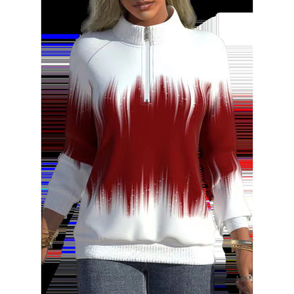 🍃🍁Ograniczona oferta 43% zniżki【S-5XL】Nowa damska sportowa bluza z wysokim kołnierzem i zamkiem--3913946
