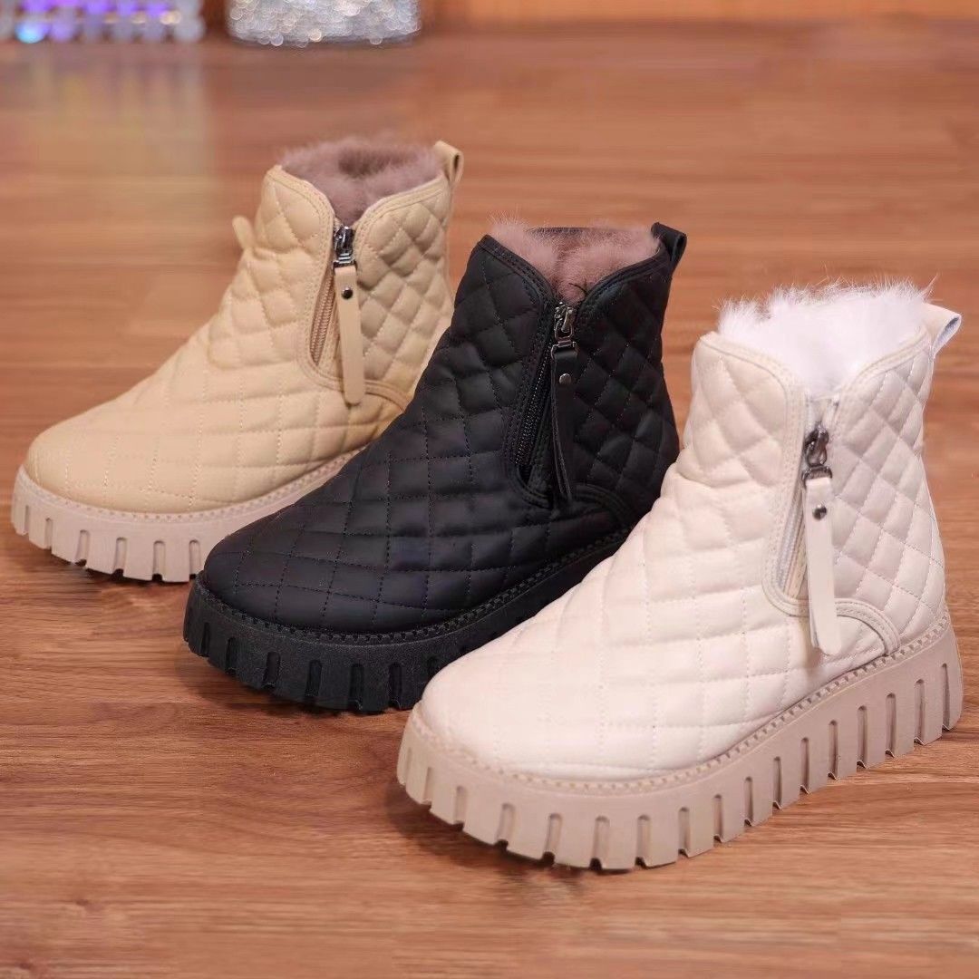 👢【35-41】2025 nou la modă cald, tălpi groase rezistente la frig, cizme de bumbac, impermeabile și anti-alunecare3879183