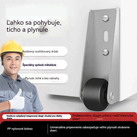 【8 koliesok + 32 skrutiek】——23 € 🚪 Držiak posuvných dverí s kolieskami – tichý, nastaviteľný a jednoduchý na inštaláciu 🔧
