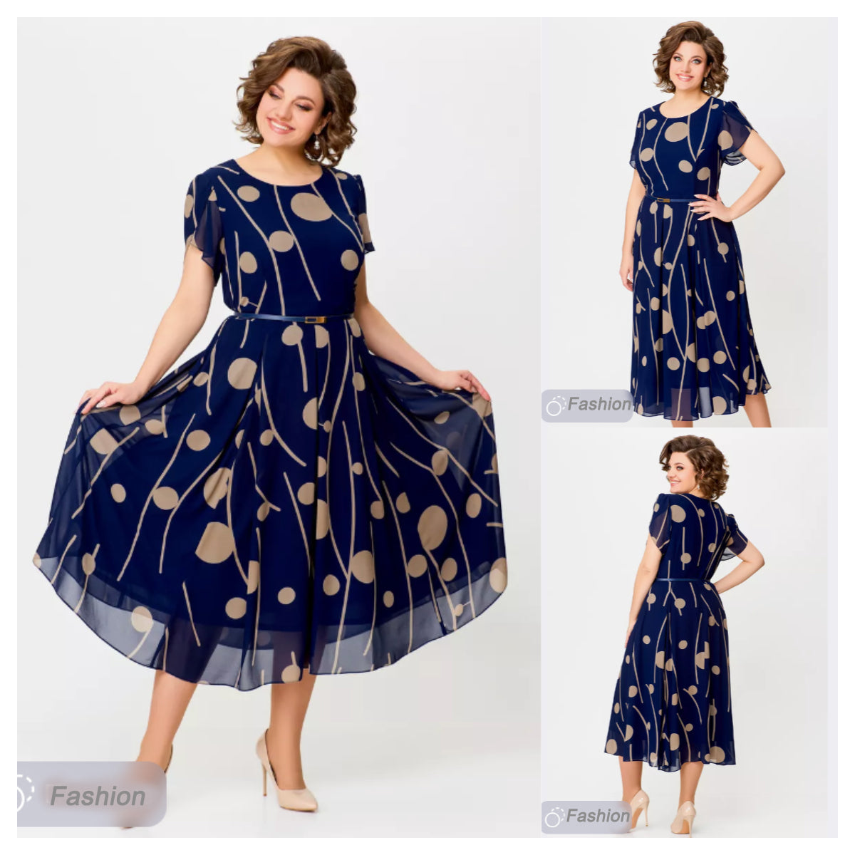 👗💥【S-5XL】Nowa modna sukienka, klasyczny krój, elegancka i prosta 3640558