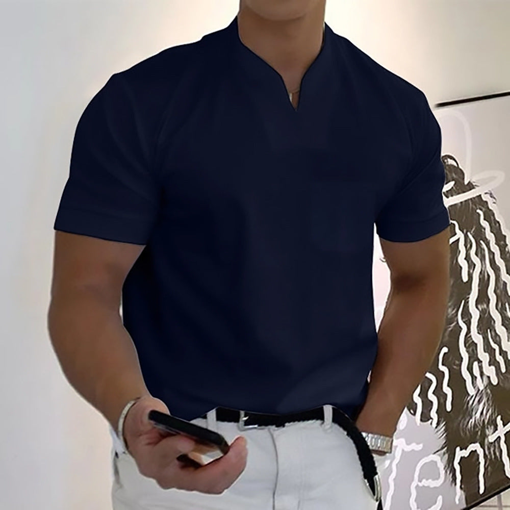 👕【Letnia oferta】【S-5XL】Męska koszula z krótkim rękawem i dekoltem w serek