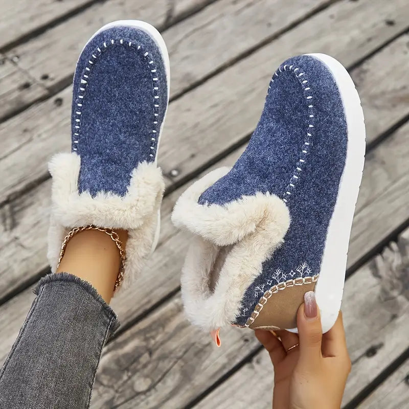 【36-43】2024 Nowe krótkie buty damskie z podszewką z pluszu 3767925