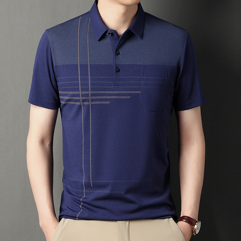 👔【Wyprzedaż magazynowa】【M-4XL】Męska koszulka polo z krótkim rękawem i prążkowanym kołnierzykiem