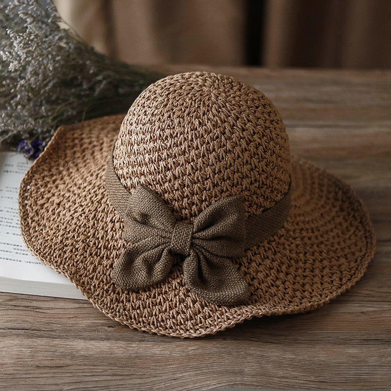 🎀🎀 50% POPUSTA 👒 | Retro slamnati šešir s mašnom – sklopivi i prozračan za ljeto