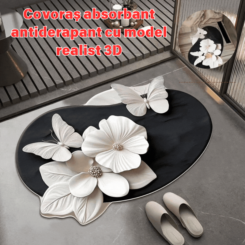 🔥【50% OFF】🔥HLUBOKÁ SLEVA💕[30*40cm+ 40*60cm]Savá protiskluzová podložka s realistickým 3D vzorem -