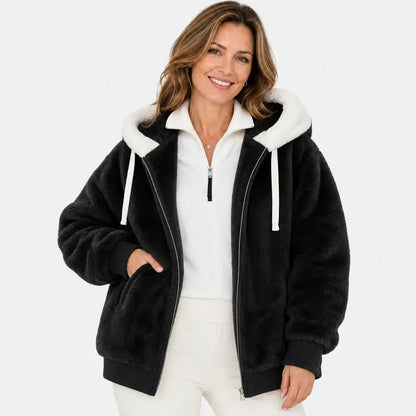 ☃️ 【S-5XL】 Nova plišana hoodica na patentni zatvarač, širokog kroja (jesen/zima)