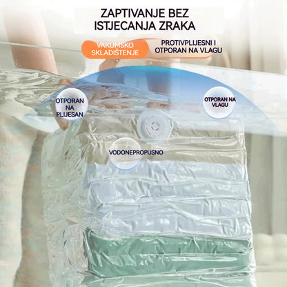 ✨🗃️ 5 komada za samo 29 € 💨 Velika stlačiva vakuumska vreća: ne zahtijeva pumpu, zaptivna, idealno štedi prostor za skladištenje u kući i u koferu ✈️