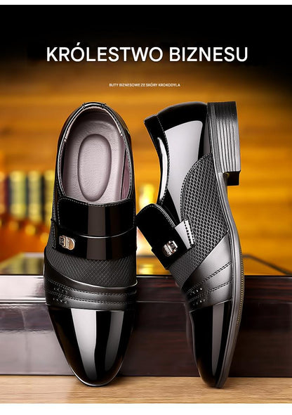 ✨🔥【38-48】Nowe męskie ręcznie robione skórzane buty biznesowe 2025, modne, wygodne i trwałe