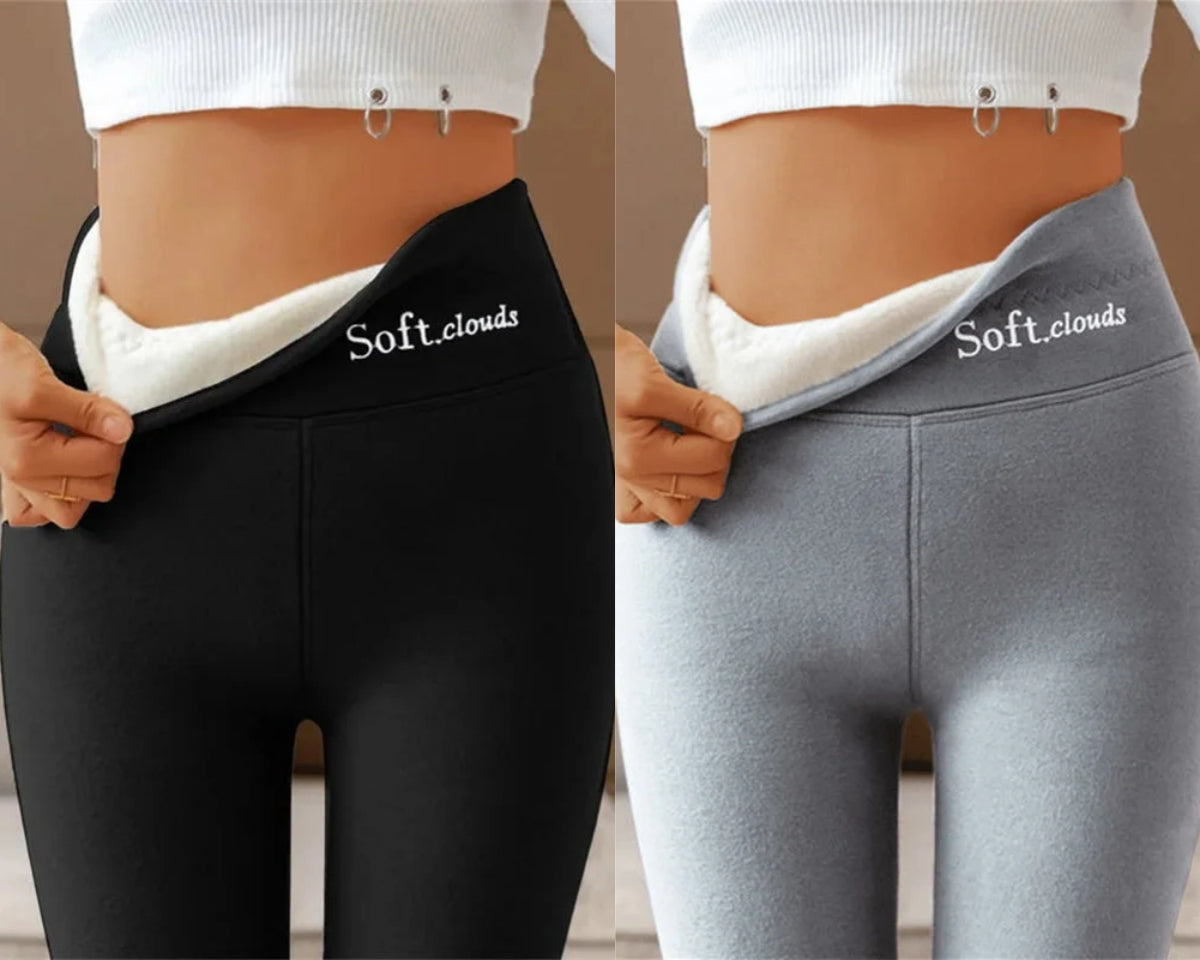 🔥2-balení【S-5XL】2025 kašmírové termo legíny s vysokým pasem na podzim a zimu