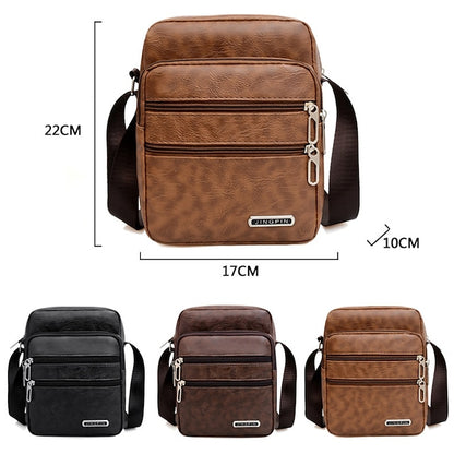 🔥Wyprzedaż zimowa -50% — Nowa męska torba na ramię z PU o dużej pojemności