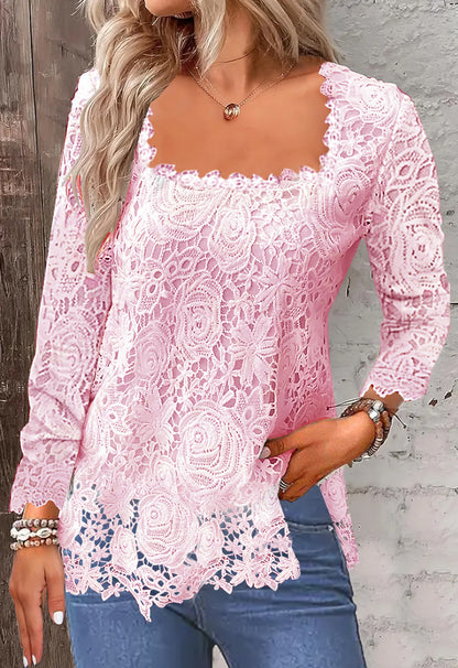 💖[50% zniżki] ✨[Rozmiary S-2XL]🌹 2026 Nowa modna koronkowa koszulka T-shirt