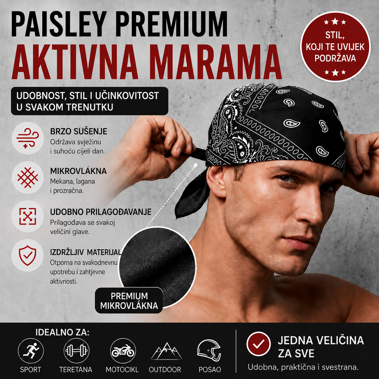 🔥✨【set od 6 dijelova】Muška i ženska sportska prozračna kapuljača s unutarnjom podstavom, biciklistička kapa, prozračna i brzosušeća