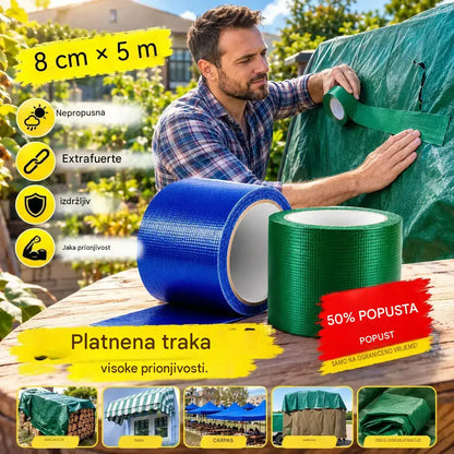 🔥【Kupi 1 i dobiješ 1 gratis】Traka za platno visoke viskoznosti【8 cm x 5 m】💥Ograničena vremenska ponuda