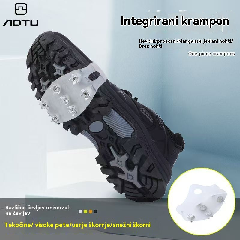 【Kupite 2, dobite 2 gratis】 Prevleke za čevlje s petimi kremplji, nedrseče za pohodništvo na prostem, primerne za pohodništvo po snegu, alpinizem, plezanje in zimske ledene površine.