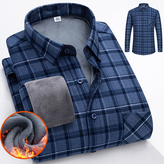 🔥👔【L-5XL】2024 Ciepła koszula biznesowa z długimi rękawami na jesień i zimę
