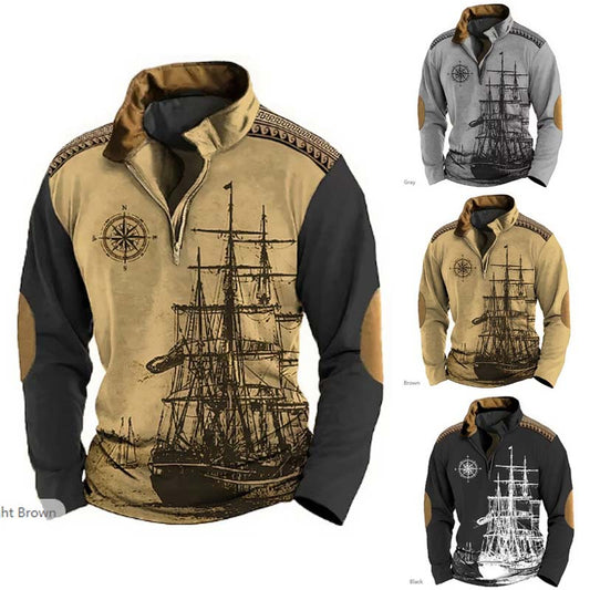 🔥Ograniczony czasowo 38% zniżki🔥【XS-5XL】2024 miękka i wygodna męska bluza z kapturem i nadrukiem 3D, zapinana na zamek--3775897