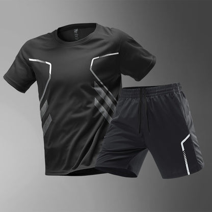 [M-5XL] Męski zestaw sportowy ice silk, szybkoschnący | świeżość i oddychalność, ulepszony komfort