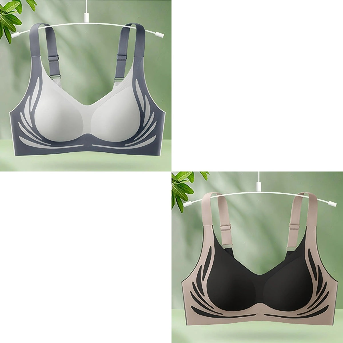 😍Lekki i prozračni nowy model【Promocja 4 sztuki】Damski biustonosz bez fiszbinów❤️【40-85 kg】
