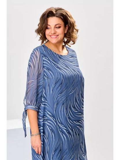 【34-60】【S-5XL】🔥Nowa elegancka sukienka w letni wzór fal-3703055