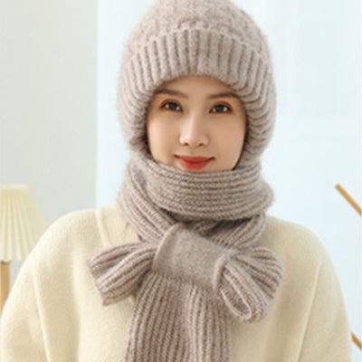 🔥【kupi eno in dobi eno brezplačno】Predpražnik in žametna, topla, celostna kapuca in šal z zaščito za ušesa