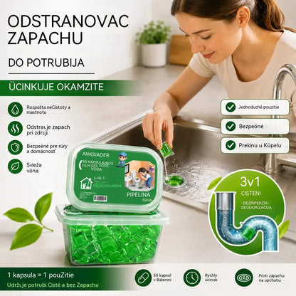 💖 2 pakiranja (100 tableta) ✨Vodotopive kuglice za uklanjanje neugodnih mirisa iz cijevi – Vrhunsko rješenje za blokiranje neugodnih mirisa