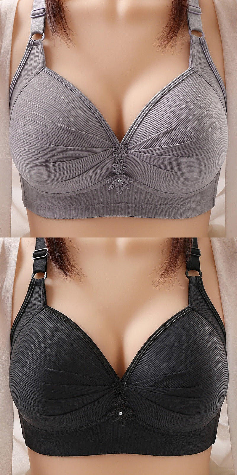 【Wyprzedaż】🔥【Kup 1, drugi gratis】🔥【40kg-120kg】🥰🥰🥰【M-6XL】Wygodny biustonosz w dużym rozmiarze
