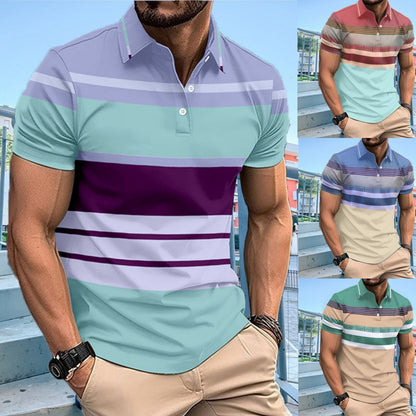 🔥Wyprzedaż magazynowa【Rozmiary S-5XL】Męska oddychająca koszulka polo z kołnierzykiem casual