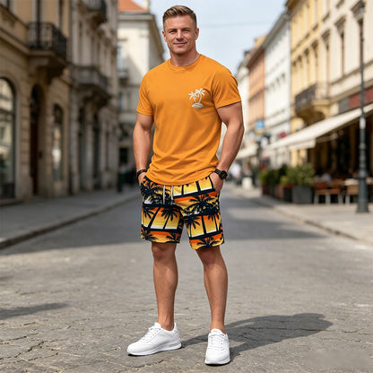 ✨👔👖【M-5XL】Muški ljetni sportski set od 2 dijela - udobna majica kratkih rukava i kratke hlače za svakodnevni život i dom