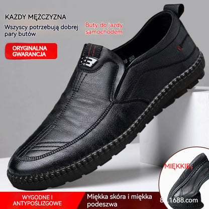 【39–44】Męskie skórzane buty biznesowo-casualowe nowość 2026 – miękka podeszwa, wygodne, wiosenna moda męska