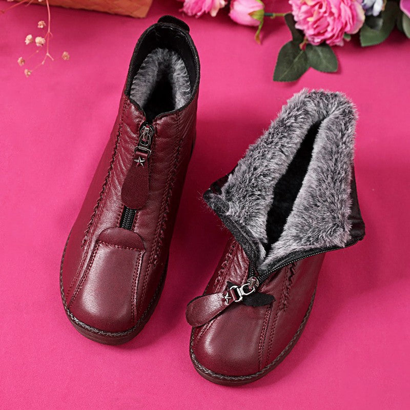 👢✨【35-41】Novinka 50% sleva, ručně vyrobené italské dámské kotníkové boty z pravé kůže, protiskluzové a teplé