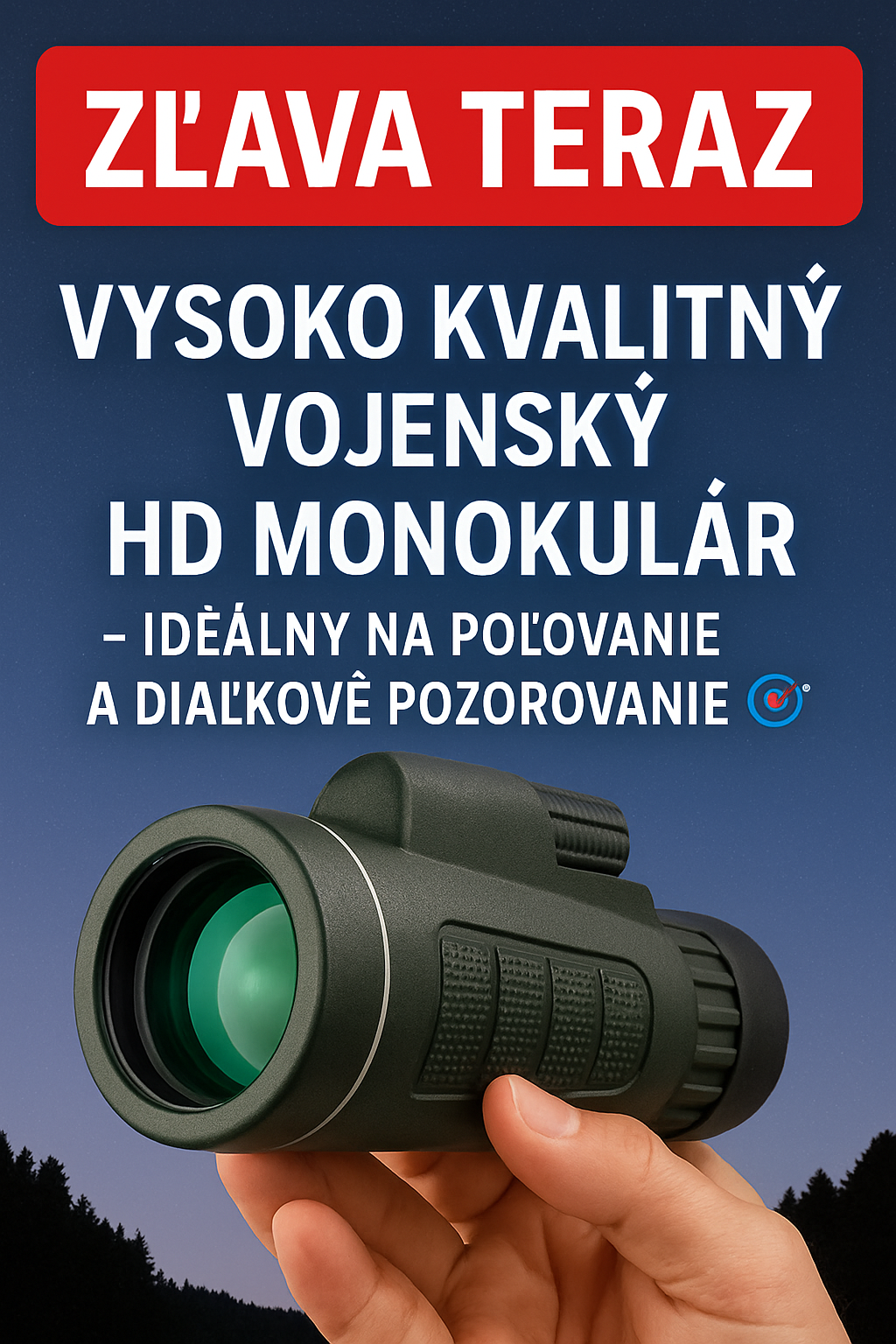 😍🔭【Výpredaj na konci sezóny】Vojenský HD monokulár vysokej kvality – Ideálny na poľovanie a diaľkové pozorovanie【Špeciálna cena】