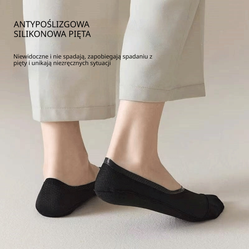 【8 par za 25 euro】🧦 Męskie skarpety z chłodzącej siatki jedwabnej, antypoślizgowe, o niskim wycięciu