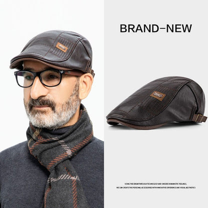 🧢🔥🧢 Limitovaná nabídka 50% sleva【Kup jeden, druhý dostaneš zdarma】💥 Pánský kožený baret ve vintage univerzálním stylu