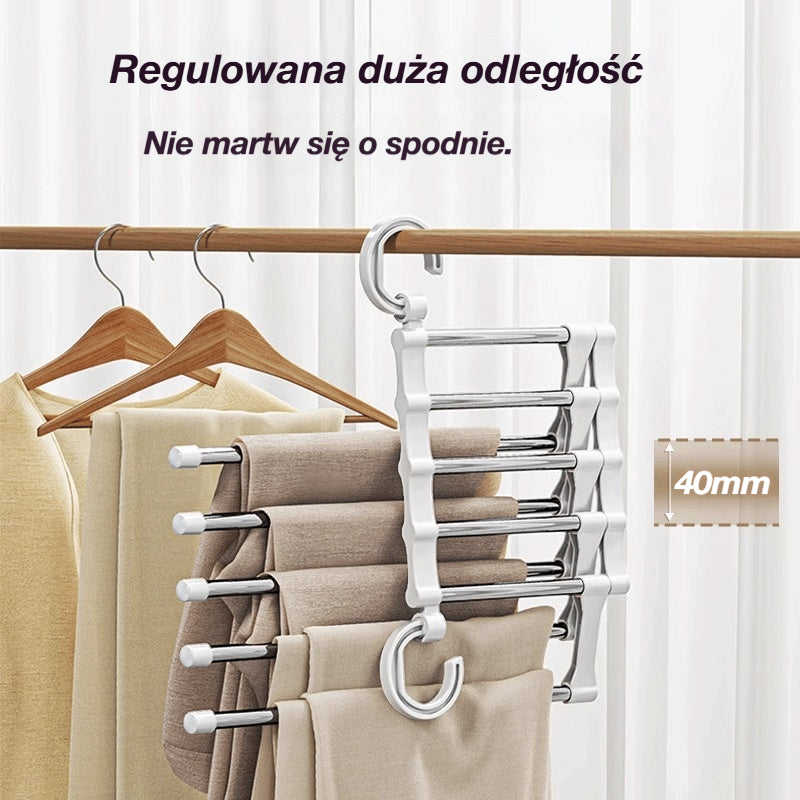 🔥 Im więcej kupujesz, tym więcej oszczędzasz 🔥 Wielofunkcyjny rozsuwany i składany wielopoziomowy wieszak na spodnie do użytku domowego