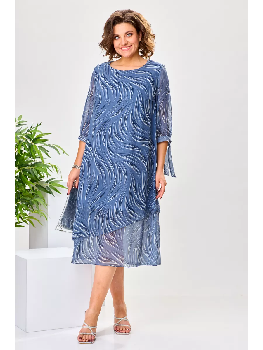 【34-60】【S-5XL】🔥Nowa elegancka sukienka w letni wzór fal-3703055