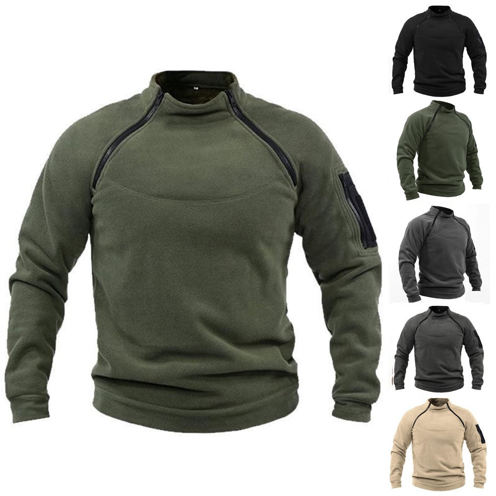 🧔‍♂️【S-4XL】Męski, ciepły T-shirt outdoorowy na jesień i zimę z długimi rękawami-3776011