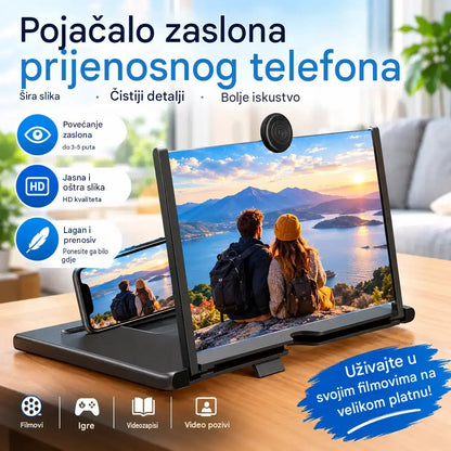 🔥Posljednji dan 49% popusta - Najnovija verzija povećala za mobilni ekran✨ (jasnije, zaštita od plavog svjetla, 3D prikaz, pogodno za sve uzraste)