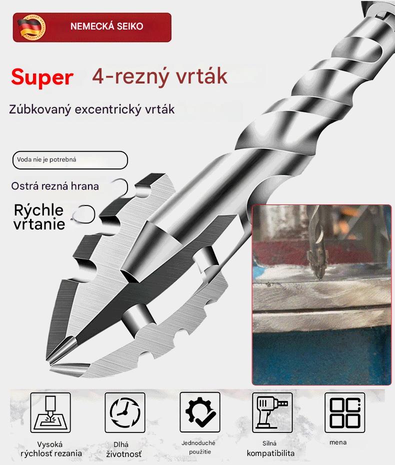 🥇【3+4+5+6+8+10+12】Excentrický vrták 7. generácie vyrobený zo super tvrdej volfrámovej ocele so zúbkovanou hranou